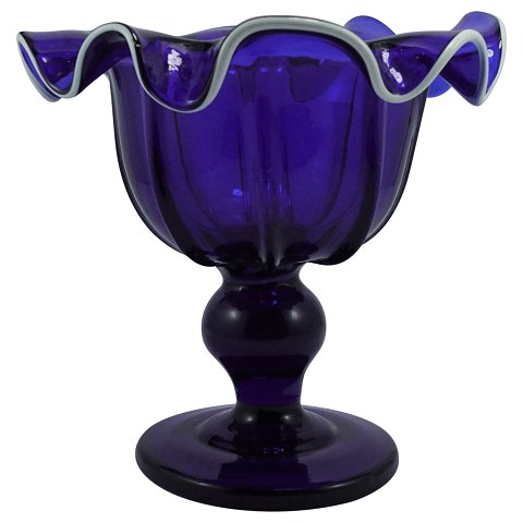 Candy bowl in blue glass, presumably Norwegian
