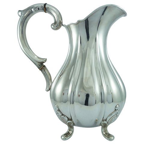 Danish pitcher for water of hallmarked silver