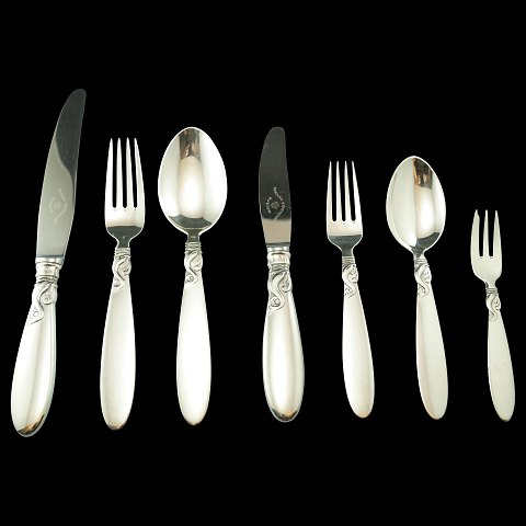 Delfin silver cutlery; complete for 8 persons, 67 pieces