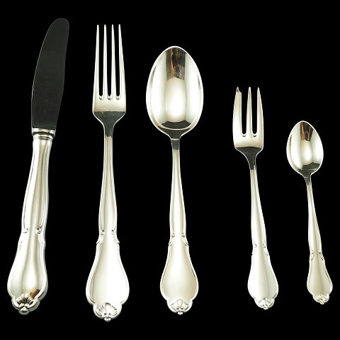 Ambrosius silver cutlery; complete for 12 persons, 70 pieces