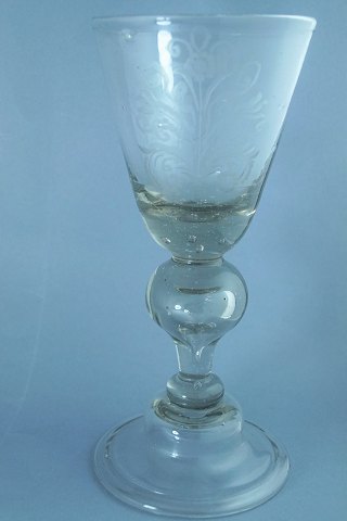 Graveret Norsk Nøstetangen glas