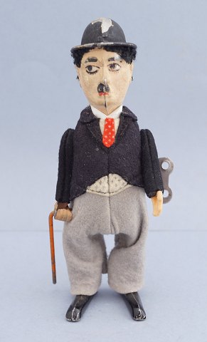 Mekanisk figur af Charlie Chaplin lavet hos Schuco