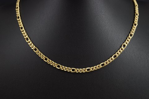 Figaro lang halskæde i 18 kt. guld