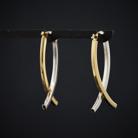 Earrings of 18k gold and white gold