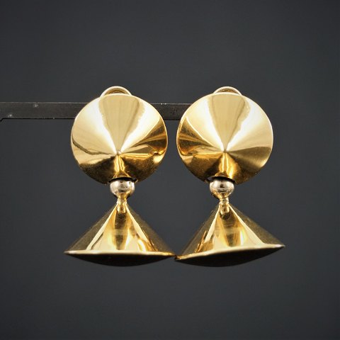 Store ørestikker/øreringe af 18 kt. guld, hængere