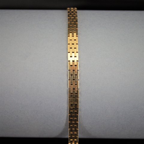 S.V. Glymerrs; Murstensarmbånd 14 kt. guld, fem rækker, bredde 5,0 mm.