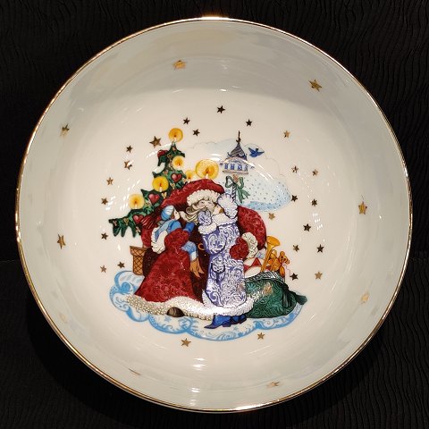 Royal Copenhagen; "Jingle Bells" Juleskål af porcelæn