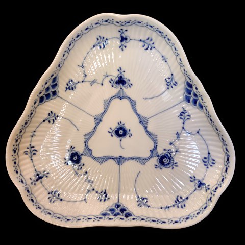 Royal Copenhagen, musselmalet halvblonde porcelæn; Trekantet fad #515