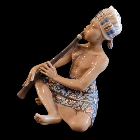 Dahl Jensen; Porcelænsfigur "Orientalsk fløjtespiller" #1153