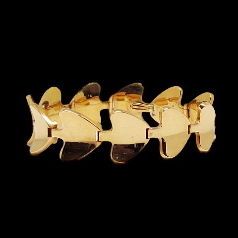 Bent Knudsen; A bracelet in 14k gold #22