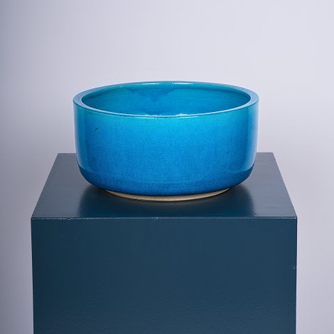 Kähler; Meget stor kumme af Nils Kähler i keramik med tyrkis glasur
