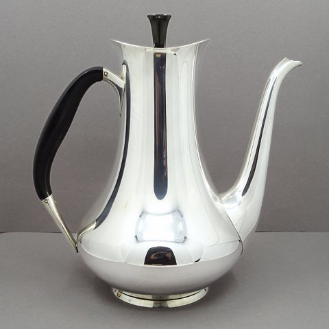 Cohr; A coffee pot in hallmarked silver