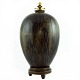 Royal Copenhagen, Gerd Bøgelund; A stoneware lid jar with bronze