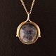 Kirsten Pontoppidan; Halssmykke med guldvedhæng 14 karat og en lapis lazuli