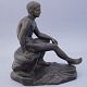 Italiensk grand tour bronze figur "Den siddende Hermes/Mercur" efter Michelle D