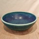 Saxbo, Edith Sonne; Big stoneware bowl, turquoise/blue glaze