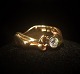 Carat Design Aalborg; A 14k gold ring set with a brillant 0,50 ct. W-VVS