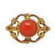 A ring in 14k gold with coral, 1920