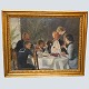 Malthe Engelsted; Oil painting, Dinner around the table