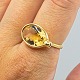 Georg Jensen; A Savannah ring of 18k gold with a citrine