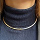 Georg Jensen; Halsring i sterling sølv og forgyldt sølv, no. A 21B